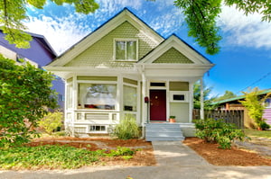 small craftsman house with walkout