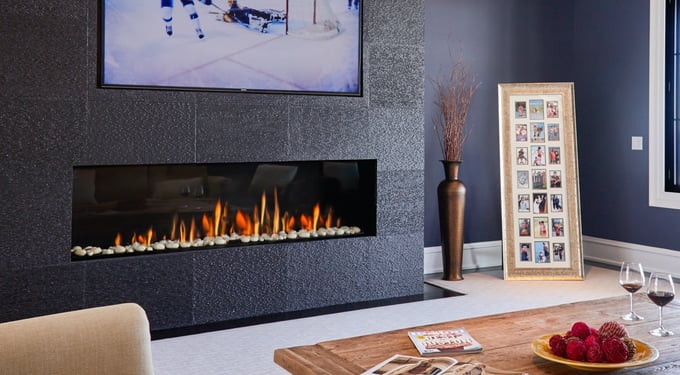 front facing fireplace
